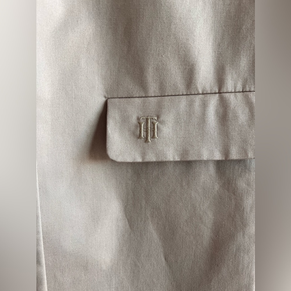 NWT Tommy Hilfiger Oversized Boyfriend Blazer Beige Size 00 - Picture 3 of 6